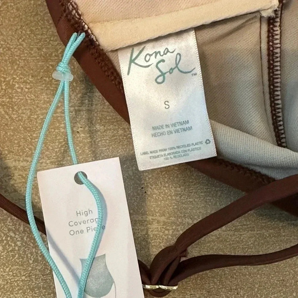 NWT Kona Sol Asymmetrical Ring High Coverage One piece swimsuit - Picture 7 of 16